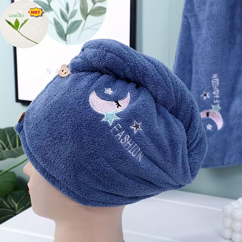 Mud Quick-Dry Super Absorbent Coral Velvet Dry Bath พร้อมปุ่มสําหรับสปา, ความงาม, หลังการอาบน้ําและดูแลเส้นผม EN - รูปที่ 5