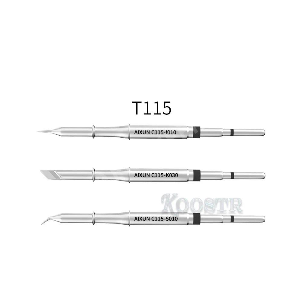 Aixun T3A T3B หัวแร้งเคล็ดลับเปลี่ยนชุดเหล็ก T115/T210/T245 สําหรับ JCID AIXUN สมาร์ทสถานีบัดกรีเชื่