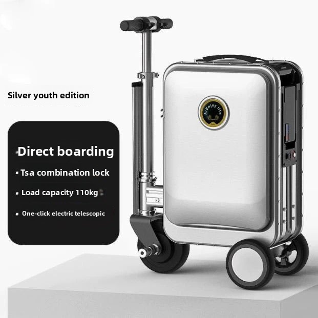 กระเป๋าเดินทางไฟฟ้า 20L ความจุรถเข็นขี่จักรยาน Travel Boarding สมาร์ท Retractable กระเป๋าเดินทางกระเป๋าเดินทาง