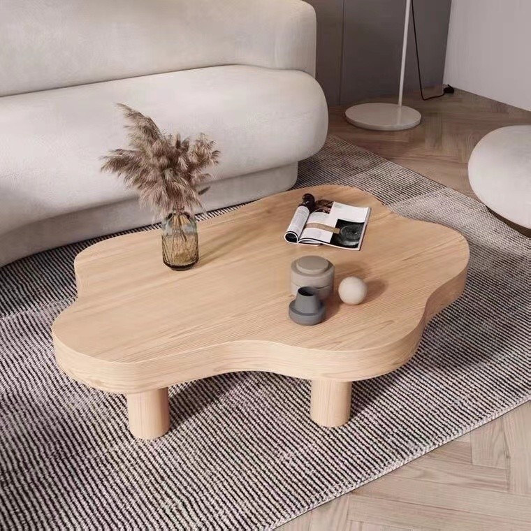 Modern solid wood coffee table shaped table living room low table sample room table mini wood small 