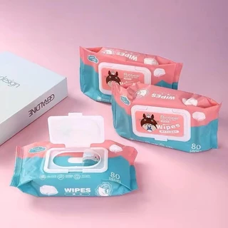 Feiyangทิชชู่เปียก Baby wipes กระดาษเปียก ทิชชูเปียกเด็ก ผ้านุ่มชุ่มชื่น 80 แผ่น