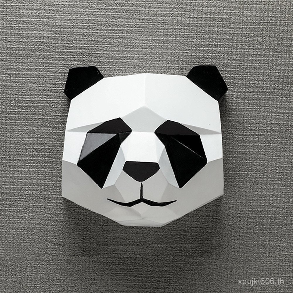 ตกแต่ง Panda Home Bar ตกแต่งเครื่องประดับตกแต่งผนัง Panda Head Shop จี้ Retro หัวลิง 6MX0