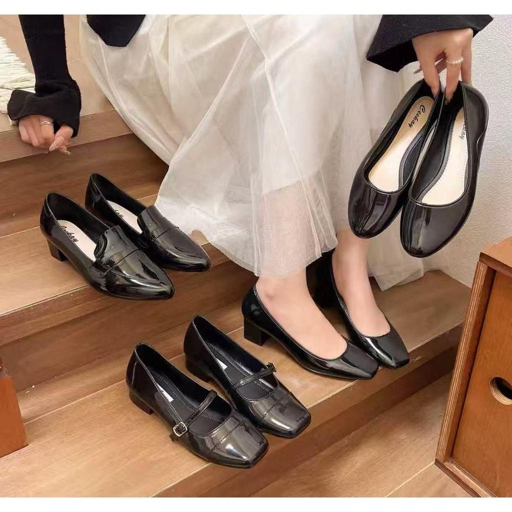 รองเท้าคัชชูรองเท้าใส่ทำงาน รองเท้าใส่ลำลองหุ้มส้นรองเท้าผู้หญิงมาใหมCK57