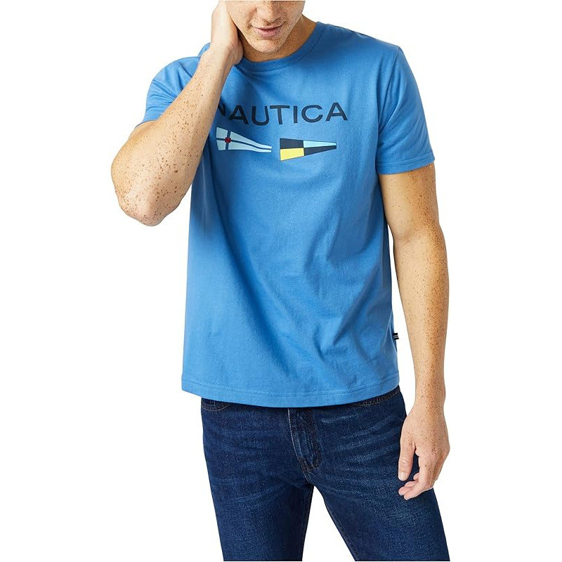2026เสื้ออเนกประสงค์สําหรับผู้ชายNautica Mens Mens Sustainably Crafted Logo SiCOD OJMM - รูปที่ 4
