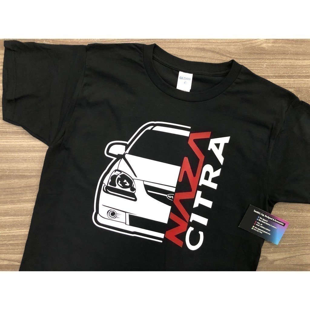 แฟชั่น Naza 2025 Citra Exclusive FRONT D1 (เสื้อยืดสีดํา)