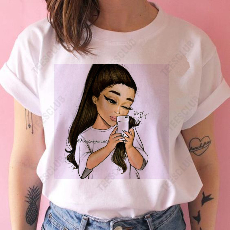 เสื้อยืดพิมพ์ลาย Ariana Grande แบบทันสมัย