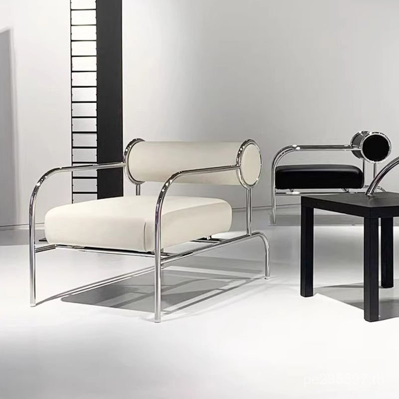 ห้องนั่งเล่น Influencer Minimalist เก้าอี้โซฟาเดี่ยว Casual อิตาเลี่ยนสไตล์โบราณ B & B Designer สแตน