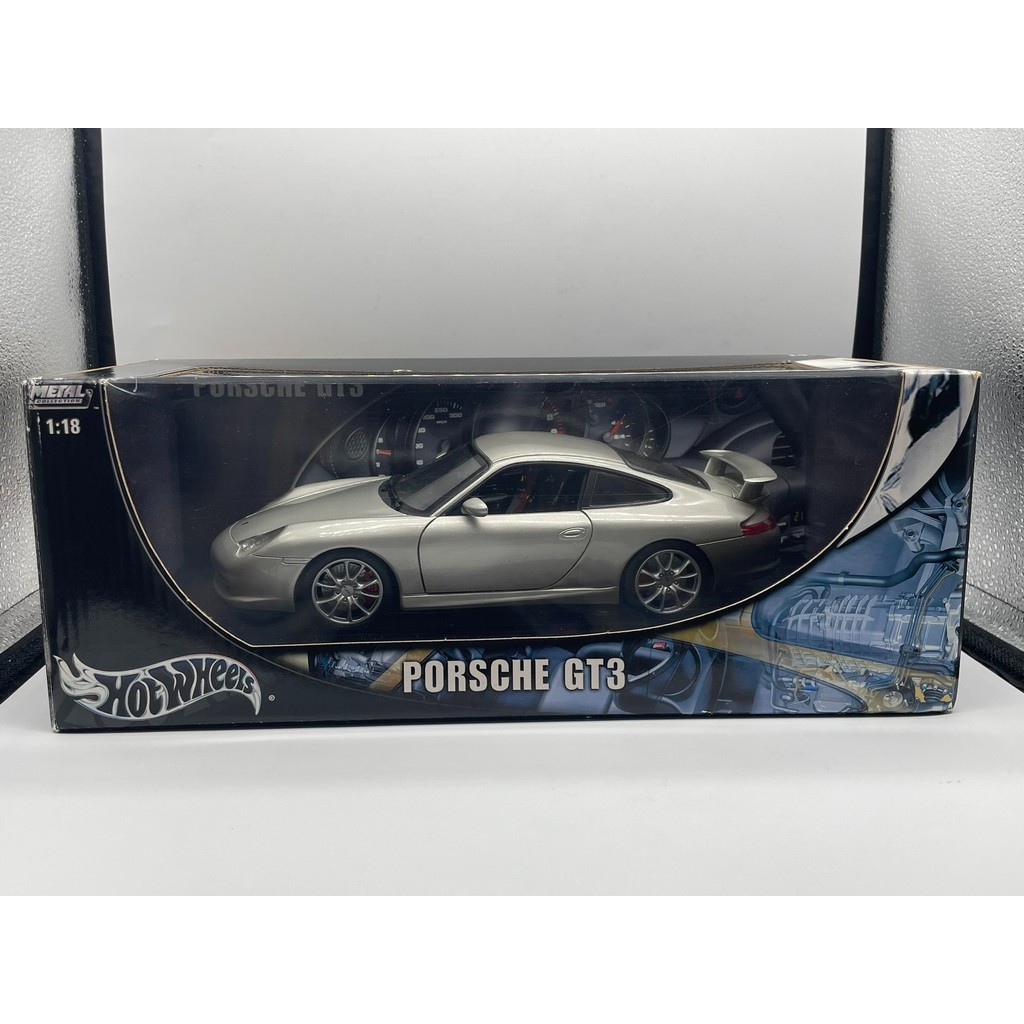 1/18 Hot Wheels Hot Wheels Porsche 911 993 GT3 Out-of-Print Car Model, Long Year Year, Dog Leg โครงส