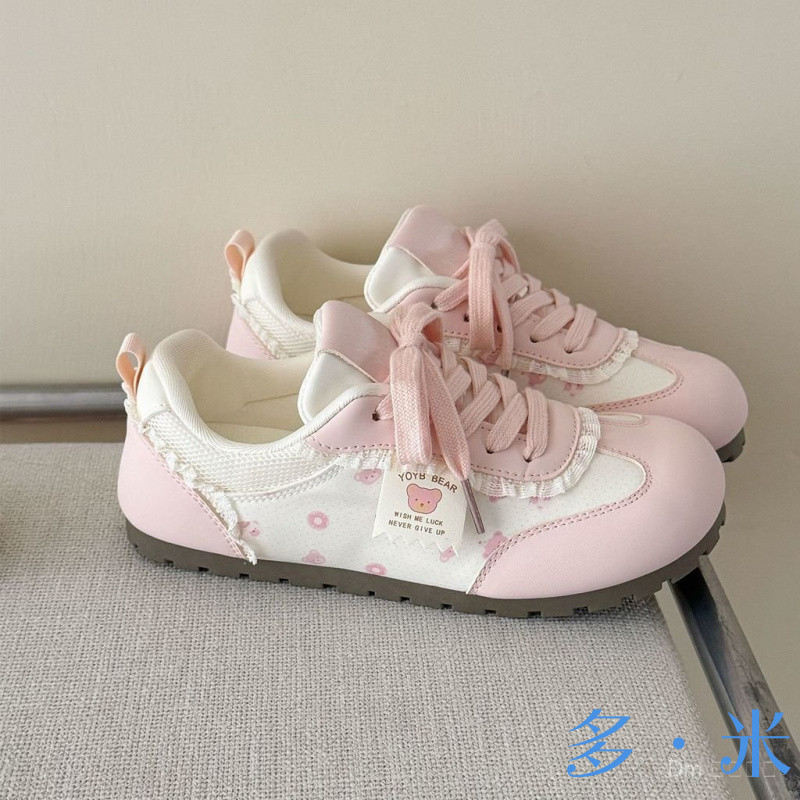 รองเท้าผ้าใบสไตล์เกาหลี retro นุ่ม สวมใส่สบาย เหมาะสมกับนักเรียน เทรนด์แฟชั่นฤดูใบไม้ร่วง ปี 2025