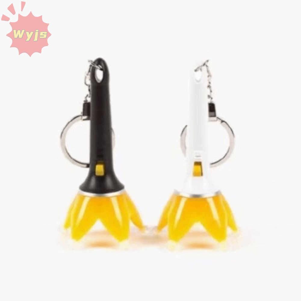 WJYS Bigbang Lightstick,มินิแบบพกพาKpop Lightstick,แฟชั่นสีดําสีขาวมงกุฎรูปร่างแสงแฟลชจี้ของขวัญให้