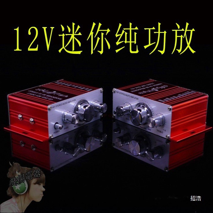 YV มินิขนาดเล็กในครัวเรือนรถเครื่องขยายเสียง 12V Pure Power Amplifier ขนาดเล็กปฏิบัติเครื่องขยายเสีย