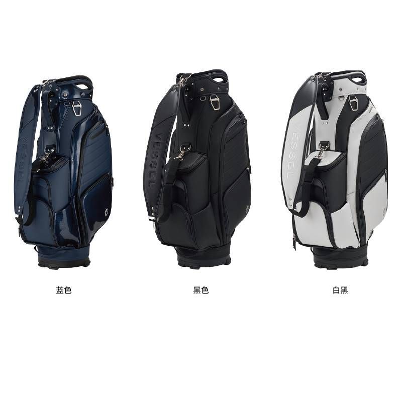 VESSEL กระเป๋ากอล์ฟสำหรับผู้ชาย สタイล์ใหม่น้ําหนักเบาทริมขนาด 28ซม.