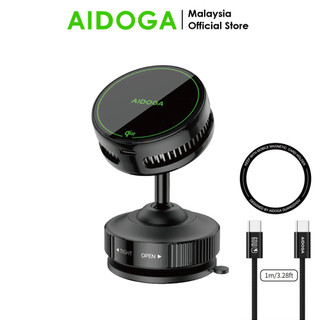 AIDOGA MAG-522 Qi2 TEC Cooling Wireless Charger with LED Halo Light Phone Holder Aidoga Car Charger Aidoga MAG-5221