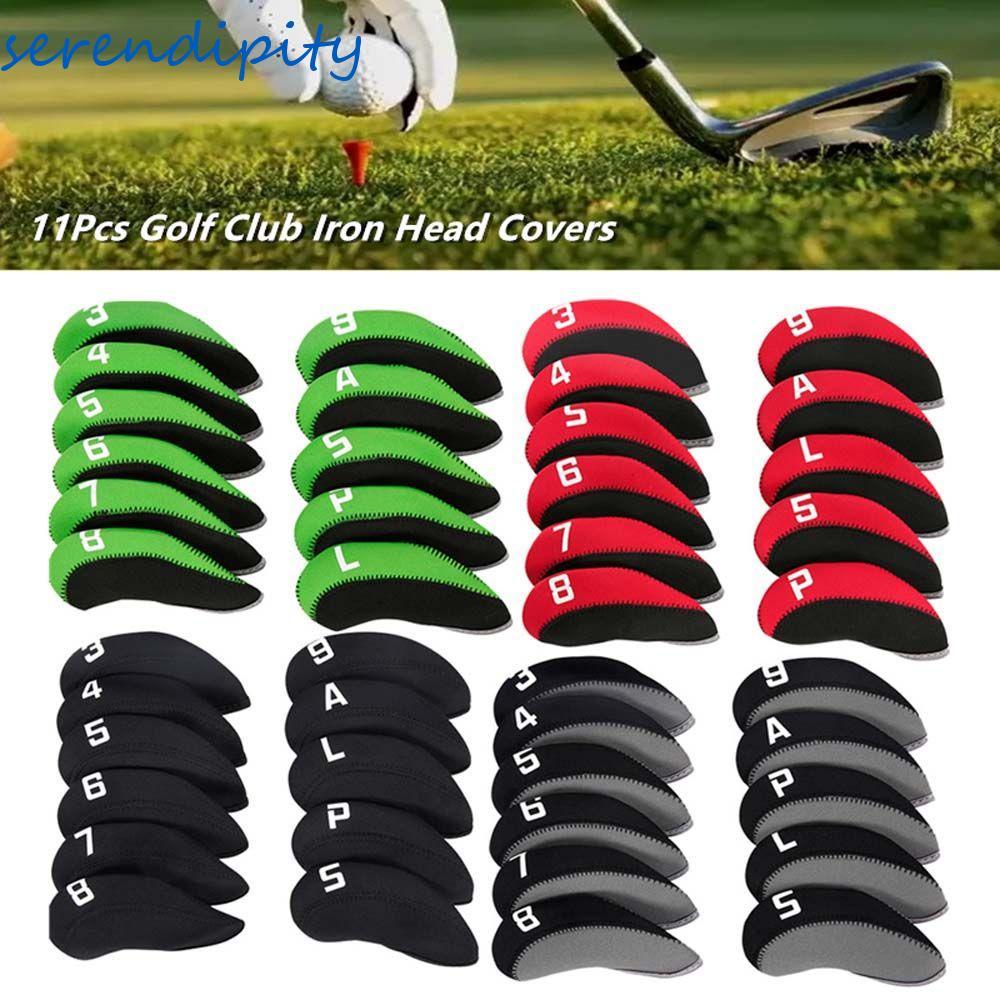 SERENDIPITY Golf Iron Headcover 4-9,P,S,A,L 11Pcs Protector Case Golf Iron Covers Set Protective Cov
