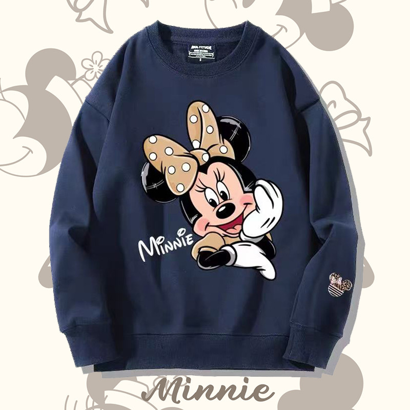 เสื้อกันหนาวแขนยาวและหมวกผู้หญิงสไตล์เกาหลี ลายการ์ตูนมิกกี้เมาส์ ผ้าโพลีเอสเตอร์สำหรับกิจกรรมกลางแจ้ง