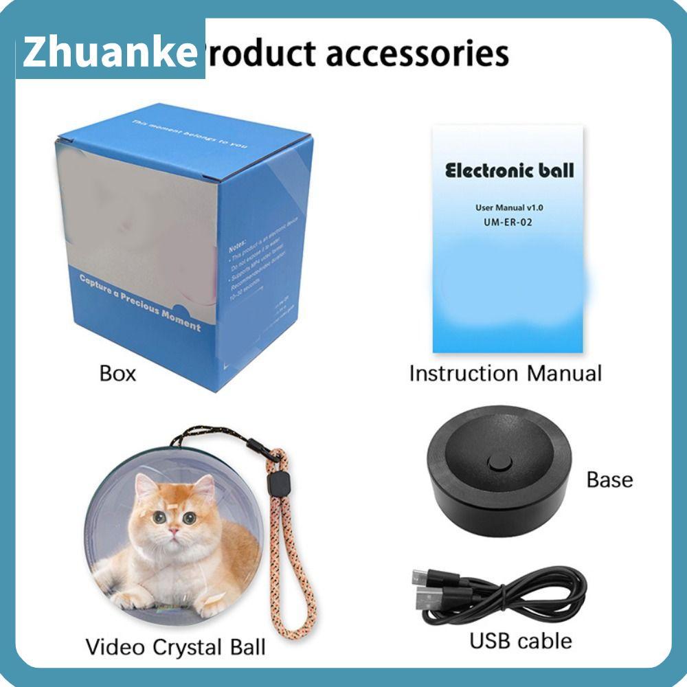ZHUANKE ลูกบอลคริสตัล, ผล DIY Video Display Ball, Pixel Display Electronic Screen Digital Video Disp
