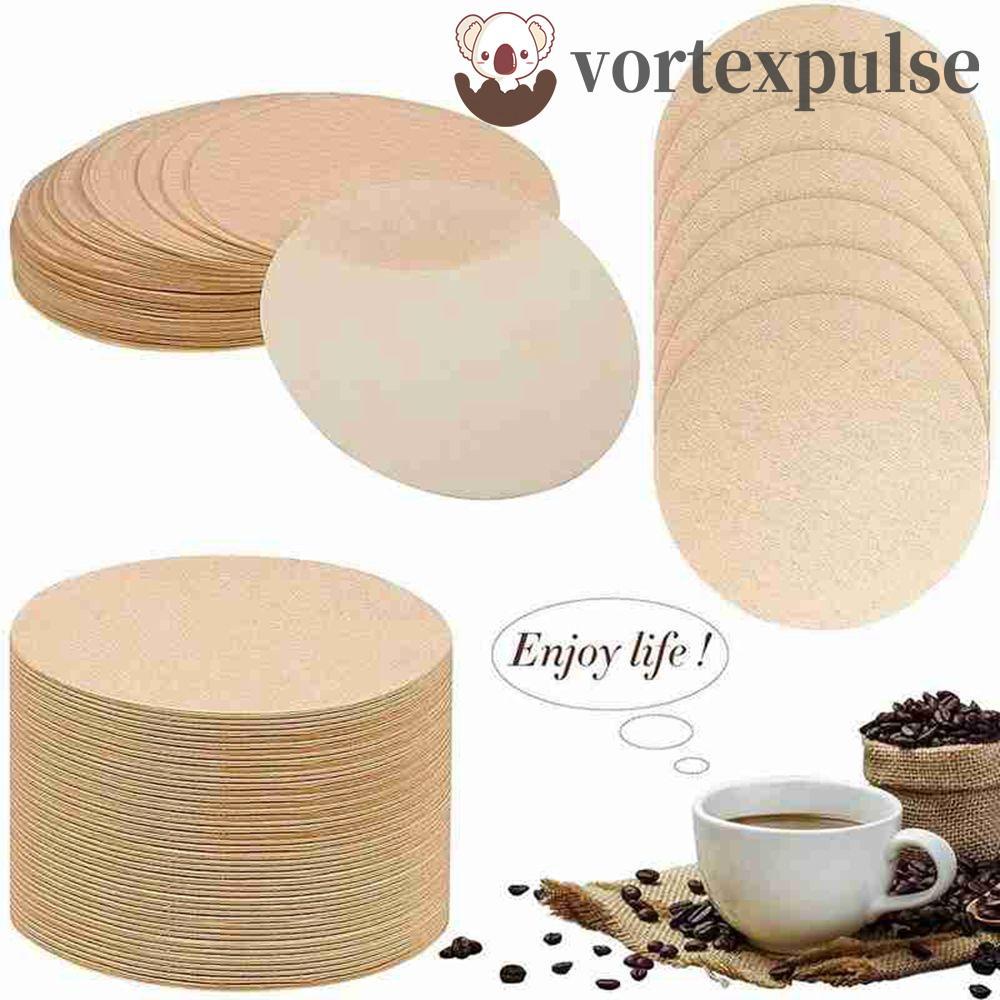 VORTEXPULSE Cafe กระดาษกรอง 56 มม./60 มม./68 มม.100 ชิ้นเครื่องมือห้องครัว Moka Pot Dripper เครื่องม