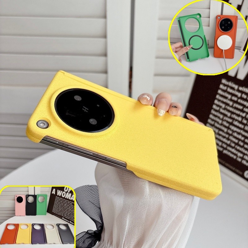 สําหรับ OPPO Find N6 N5 N3 FindN6 FindN5 Magnetic Dual-axis Candy Color Hard Cover Casing พับสปริงบา