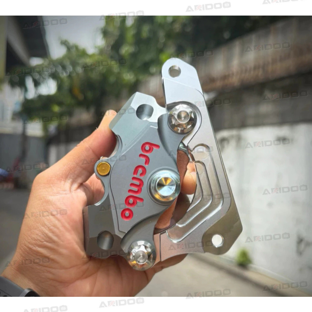 ปั้มด้วง CNC ปั้มปักข้างแท้ เทาโลโก้ขาว ปั้มปักข้างโลโก้แดง ปั้มล่าง ปั้มด้วง