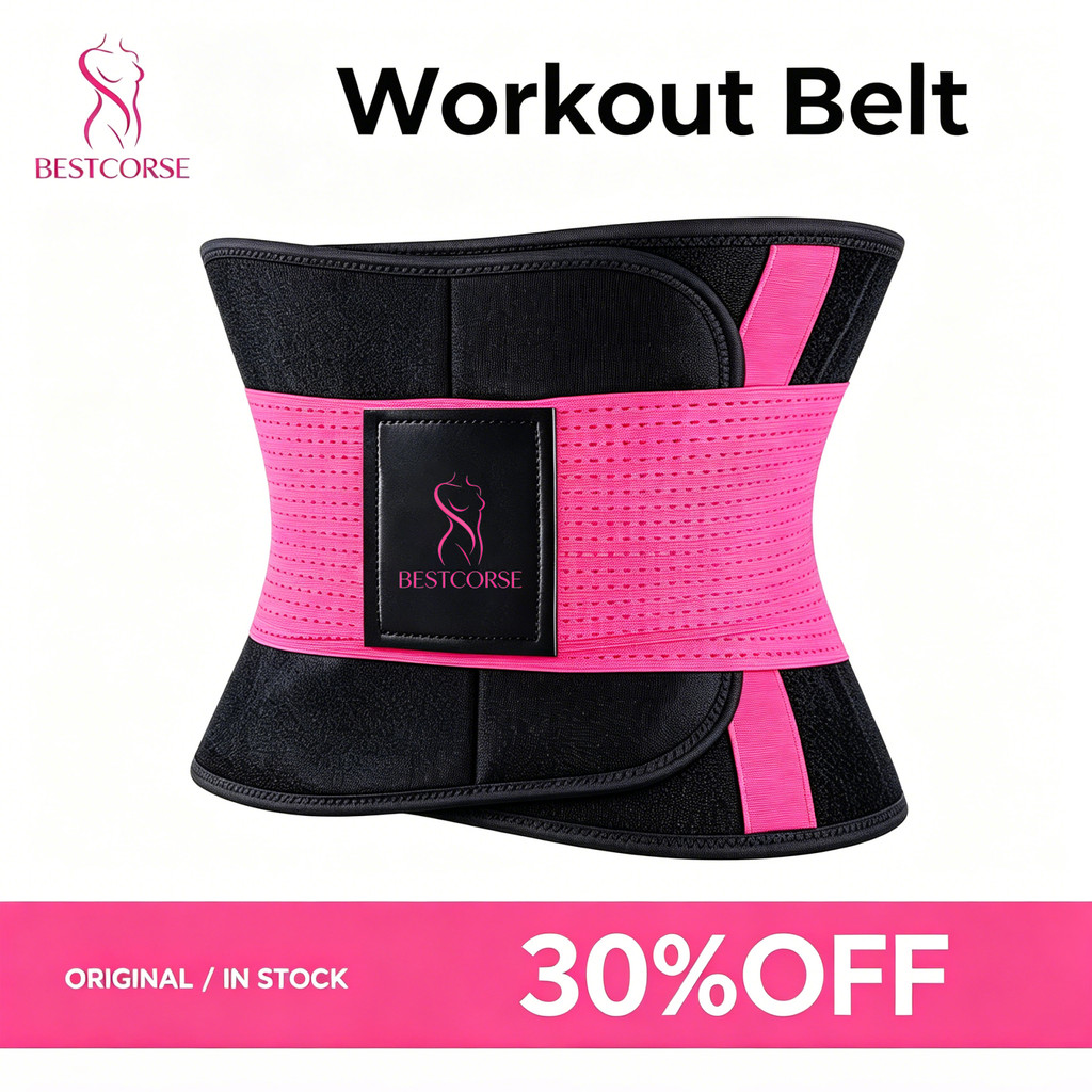 【BESTCORSE】เข็มขัดกระชับเอว Neoprene สำหรับผู้หญิง สีชมพู เข็มขัดรัดเอวออกกำลังกายสำหรับผู้หญิง เข็มขัดกระชับสัดส่วน เข็มขัดรัดเอวลดไขมันหน้าท้อง ลดน้ำหนัก แผ่นรัดหน้าท้อง สายรัดเอว ที่รัดเอว ที่รัดหน้าท้อง แผ่นรัดเอว แผ่นรัดหน้าท้องเอว s สเตย์รัดหน้าท้อง