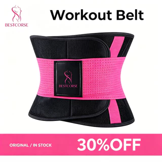 【BESTCORSE】เข็มขัดกระชับเอว Neoprene สำหรับผู้หญิง สีชมพู เข็มขัดรัดเอวออกกำลังกายสำหรับผู้หญิง เข็มขัดกระชับสัดส่วน เข็มขัดรัดเอวลดไขมันหน้าท้อง ลดน้ำหนัก แผ่นรัดหน้าท้อง สายรัดเอว ที่รัดเอว ที่รัดหน้าท้อง แผ่นรัดเอว แผ่นรัดหน้าท้องเอว s สเตย์รัดหน้าท้อง