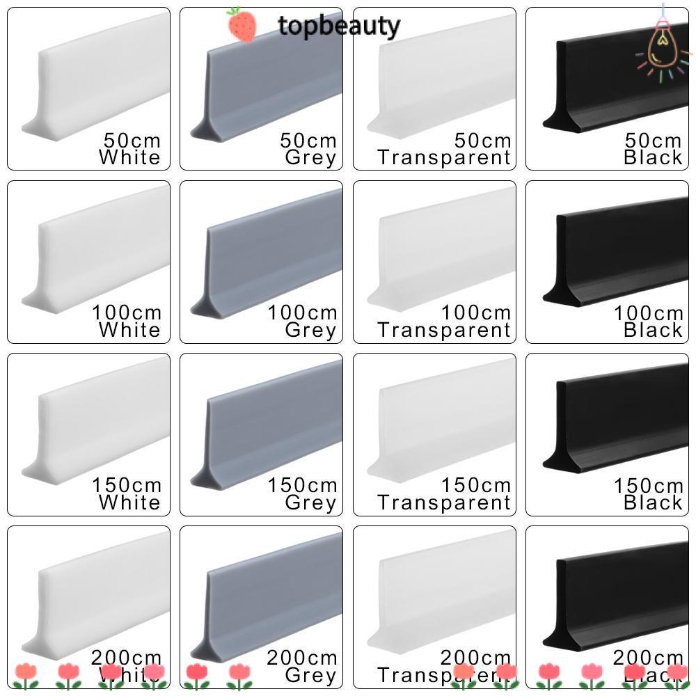 Topbeauty Water Stopper อุปกรณ์ห้องน้ํา Bendable Flood Barrier แห้งและเปียกแยกฝักบัว Dam แถบปิดผนึกด้านล่างประตู