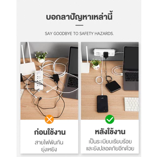 LoomLab ตัวเก็บสายไฟ ตัวยึดสายไฟ จัดระเบียบสายไฟ กิ๊บติดสายไฟ 1แพค20ชิ้น สีขาวใส มีหลายขนาดให้เลือก