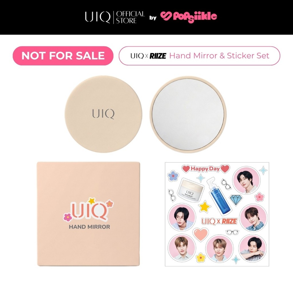 UIQ x RIIZE Hand Mirror & Sticker Set กระจกพกพา สติ๊กเกอร์ RIIZE ของสะสม