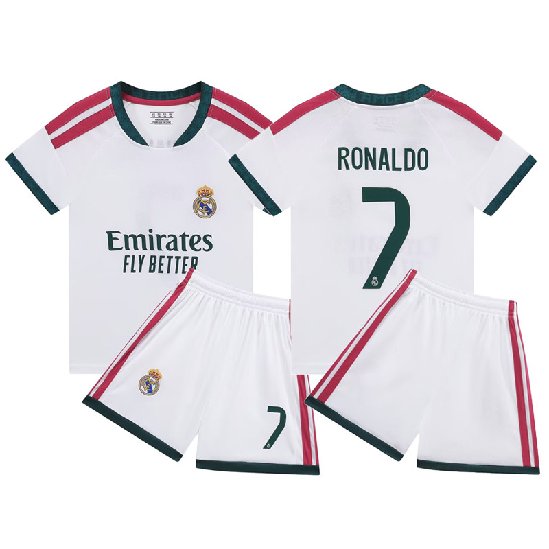 ชุดเสื้อฟุตบอลเด็ก 2026/27 R-Madi CR7 ชุดฟุตบอลเสื้อ + ชุดกางเกงขาสั้นสําหรับชายหญิง