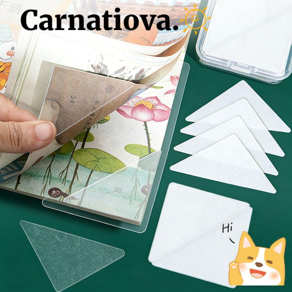 ICRNATIO 10/100 ชิ้นหนังสือป้องกันขอบม้วน, สติ๊กเกอร์ Stereotyped แบบมีกาวในตัวป้องกันม้วน, ตัวป้องกันฝาครอบโปร่งใสสามเหลี่ยม