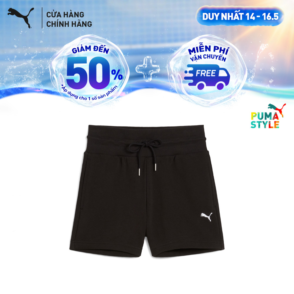 PUMA กางเกงขาสั้นแฟชั่นสตรี WARDRBE ESS กางเกงขาสั้นสีดําสีดําสีดํา