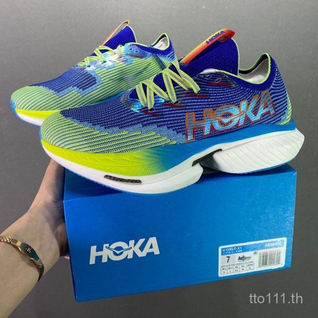 HOKA ONE ONE Cielo X1 รองเท้ากีฬาสําหรับผู้ชายและผู้หญิง HOKA Cielo X1 รองเท้าวิ่ง 1147910-ENN GVHI