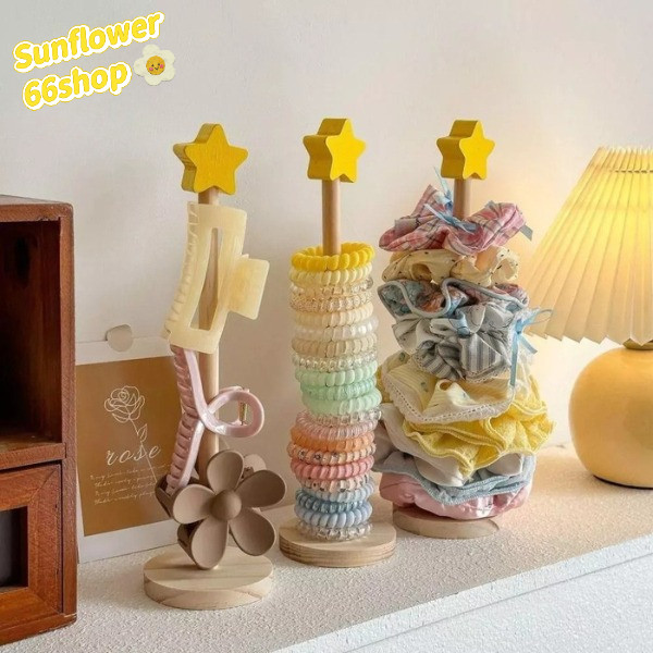 Sunflower66 ที่เก็บยางมัดผมแบบตั้ง ที่เก็บยางมัดผม 15-20 ชิ้น ประหยัดพื้นที่ ที่เก็บเครื่องประดับ พร้อมส่ง✨