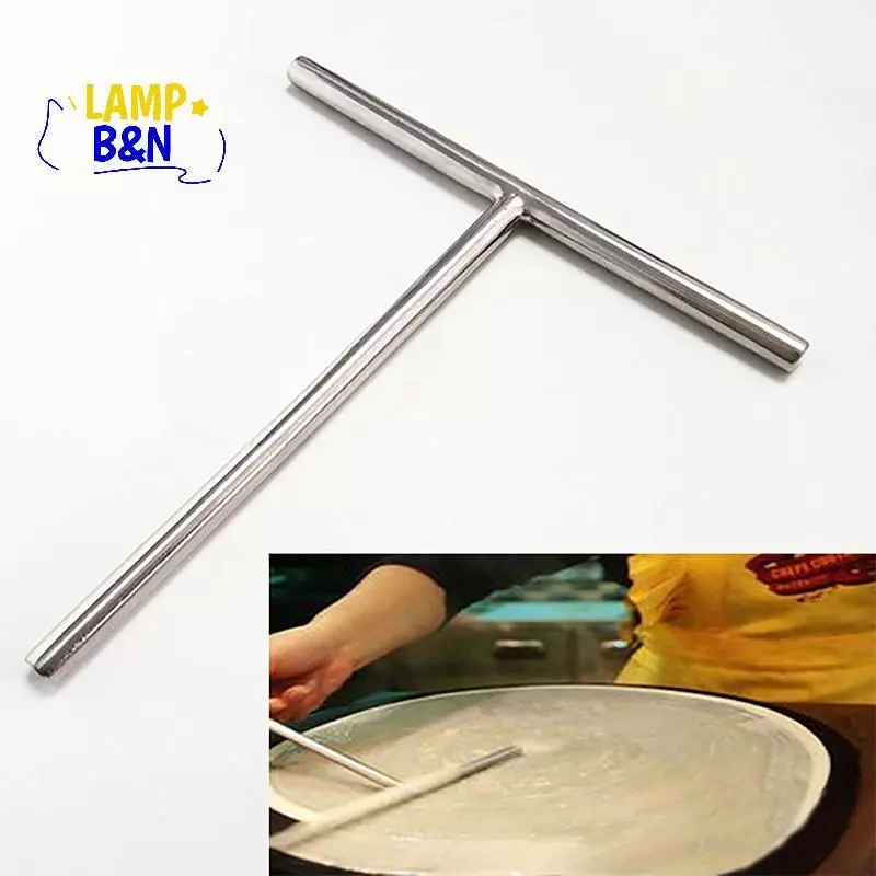 [B&N] ไม้พายเครป Spreader แพนเค้ก T Maker เครื่องมือ Turner เครื่องครัวเค้กรูปร่าง Rake Pan ชุดทําสแตนเลส Sti Icing Brownie [ใหม่]