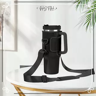 XBK 40oz ขวดน้ํา Carrier กระเป๋าสายคล้องไหล่ปรับได้ถ้วยแก้วสีทึบขวดสําหรับเดินป่ากลางแจ้ง TH