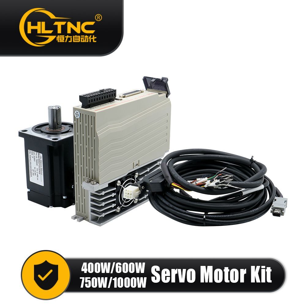 HLTNC T3D AC Servo Motor Driver Kit – 400/600/750/1000W 220V 17-Bit Absolute Encoder 3000RPM 1.27-3.