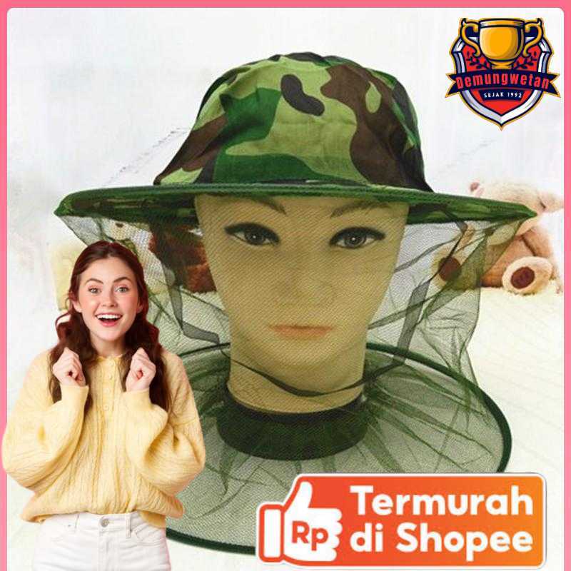 KLV Outdoor Jungle Hat Anti-Mosquito Net Boonie Hat Camouflage - TP33