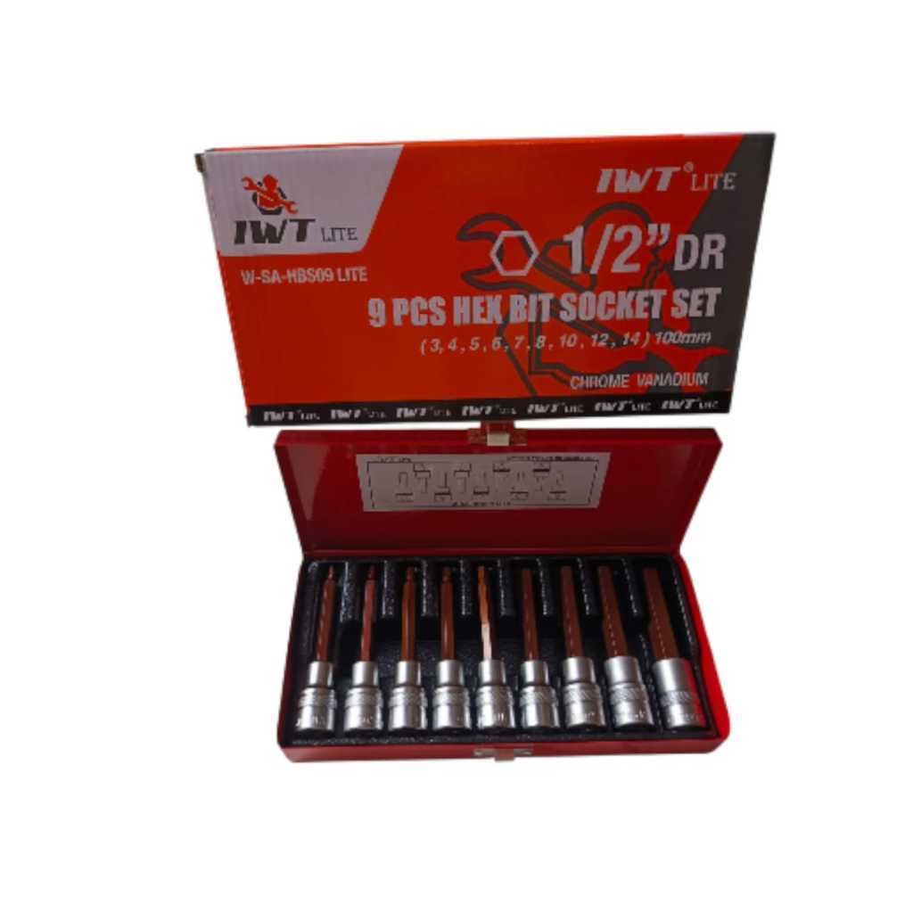 MATA SOCKET WRENCH L SET 9PC IWT 1/2 DR H3 SD H14 100MM LENGTH SOCKET WRENCH L SET SOCKET WRENCH L ช