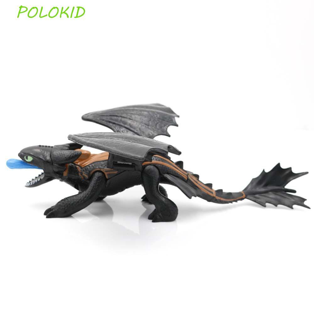 POLOKID วิธีรถไฟมังกรของคุณ Light Fury Toothless Hiccup The Hiccup The Hidden World ของเล่นตัวเลขของ