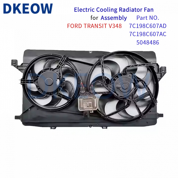 ไฟฟ้า Cooling หม้อน้ําพัดลมสําหรับ FORD TRANSIT V348 TOURNEO CUSTOM Bus 7C198C607AD 7C198C607AC 5048