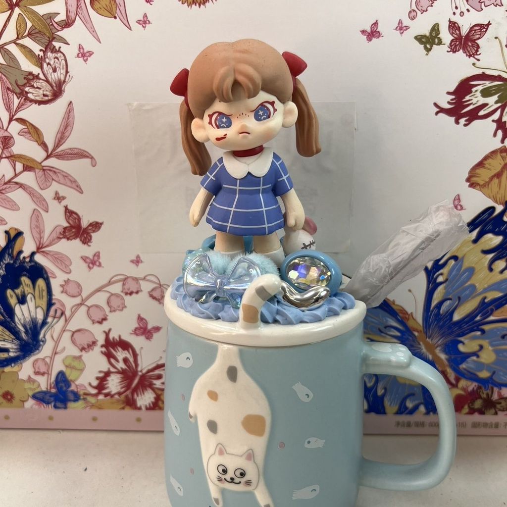 Tide Play Motherland Edition DIY แก้วครีมเซรามิควันหยุดน่ารักของขวัญถ้วยน้ํา Tide Play Motherland Ed