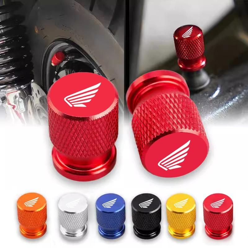 4PCS รถล้อยางวาล์ว Caps Stem ฝุ่นสําหรับ Honda CB400 CB650F CBF CBR250RR CRF SH300 NC750 รถจักรยานยน