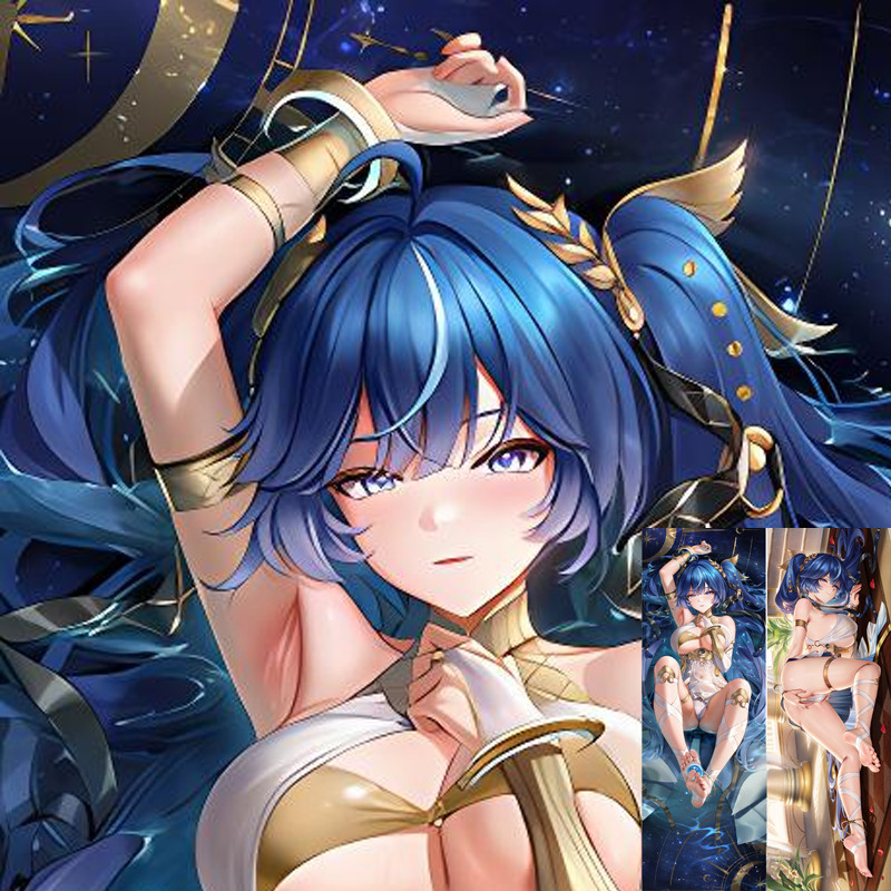 Dakimakura Wuthering Waves Iuno การ์ตูนปลอกหมอนคอสเพลย์ Props อะนิเมะพิมพ์สองด้าน Otaku หมอนเบาะครอบคลุม