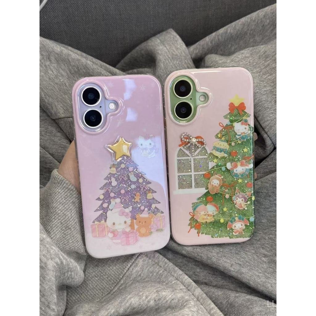 เคสโทรศัพท์เหมาะสําหรับiPhone 7 8 X XS XR XSMAX 11 12 13 14 15 16 17 Pro max Plus Air Christmas Tree