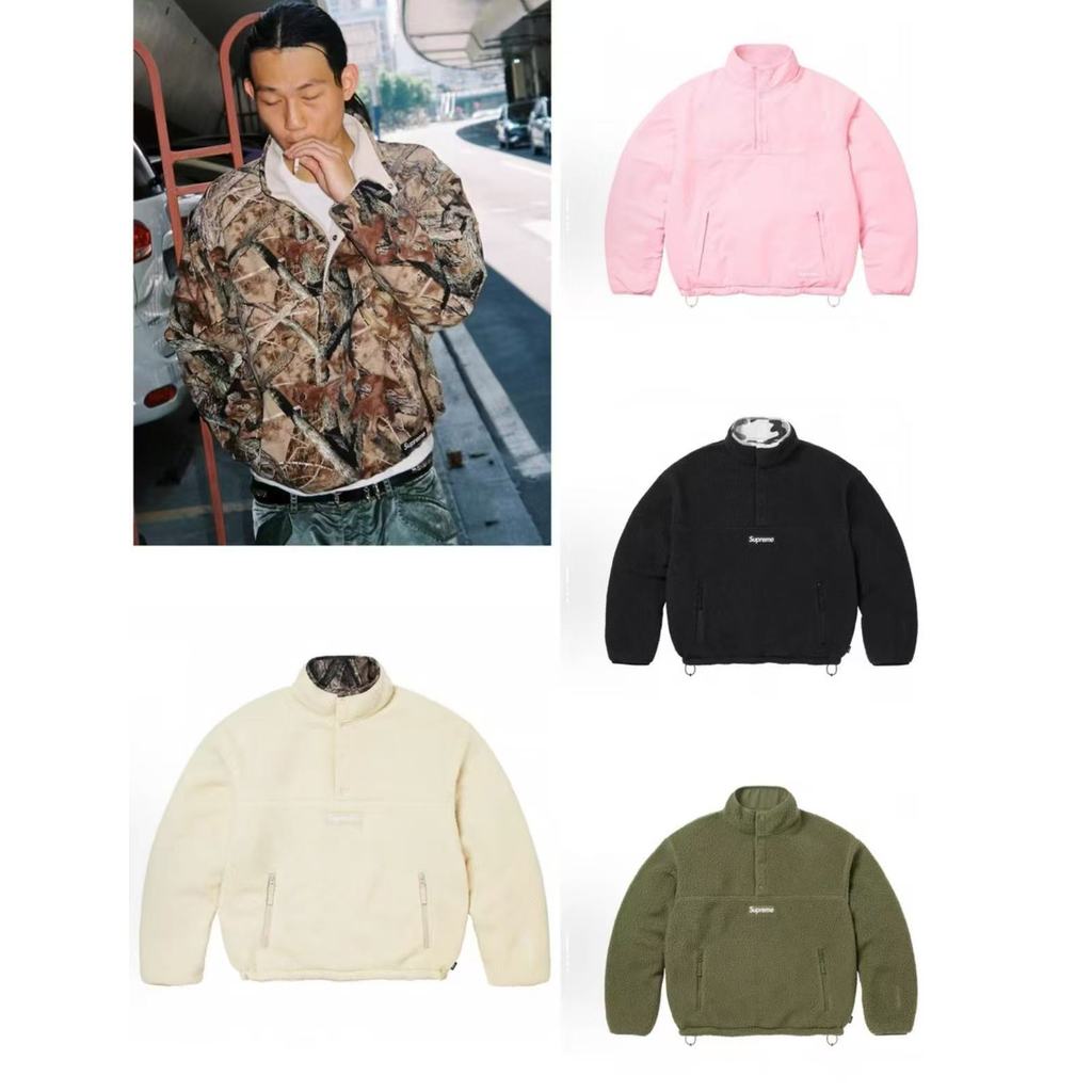 S*ex Polartec ร่วมแบรนด์ FW24 WEEK7 เสื้อสเวตเตอร์ sherpa แบบพลิกกลับได้