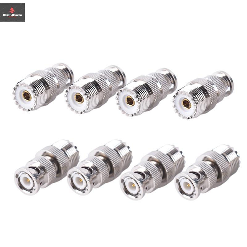 BNC ปลั๊กตัวผู้ To SO239 UHF PL-259 แจ็ค RF หญิงขั้วต่อสายเคเบิลอะแดปเตอร์โคแอกเซียล