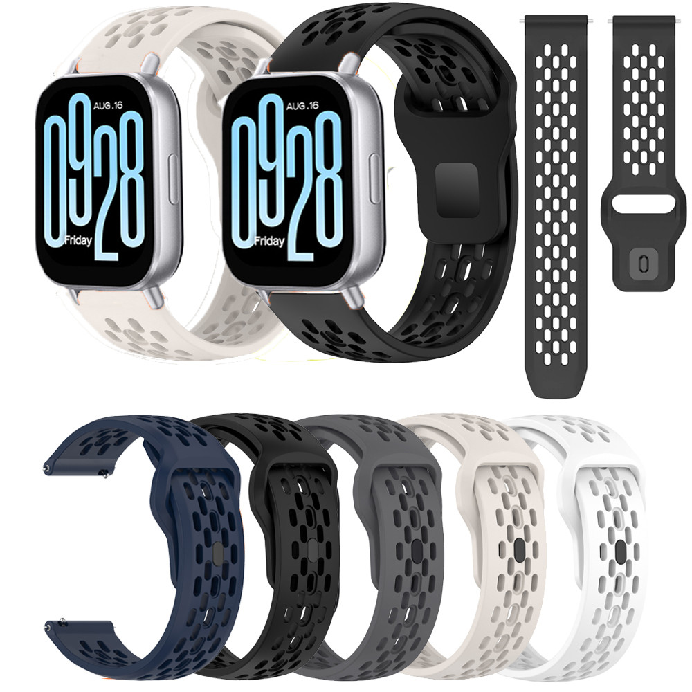 สายนาฬิกาซิลิโคนแม่เหล็กสําหรับ Xiaomi Redmi Watch 5/5 Lite/5 Active ขนาด 22 มม. ระบายอากาศ เปลี่ยนง่าย อุปกรณ์เสริมกีฬา