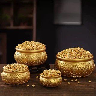 100PCS Mini Gold-Plated Ingot Shiny Alloy จีน Fortune เครื่องประดับสําหรับตกแต่งบ้าน Gifting