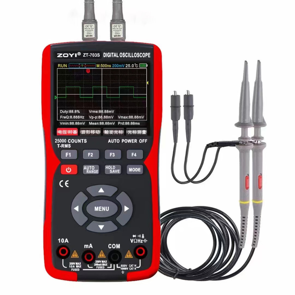 ใหม่แท้ ZOYI ZT-703S Oscilloscope มัลติมิเตอร์ 2 ช่อง Digital Oscilloscope พร้อมมัลติมิเตอร์ Digital