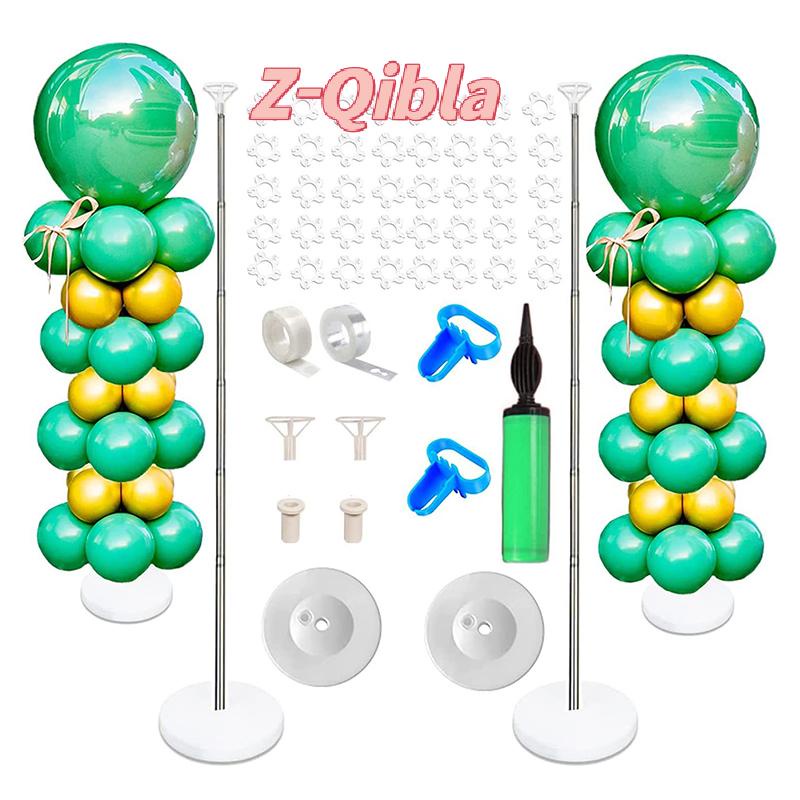 [Z-Qibla-t] ชุดขาตั้งคอลัมน์บอลลูนแบบปรับได้, ขาตั้งบอลลูนเสายืดไสลด์โลหะ, งานเลี้ยงวันเกิด, จบการศึ